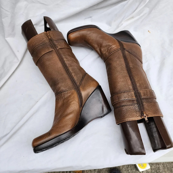 Stuart‎ Weitzman leather Sculpted heel leather boots 8.5 - Picture 11 of 13